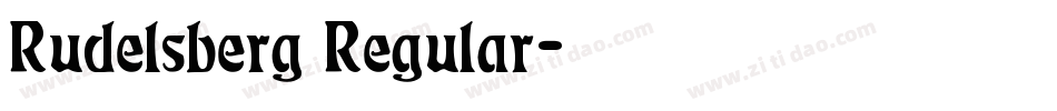 Rudelsberg Regular字体转换